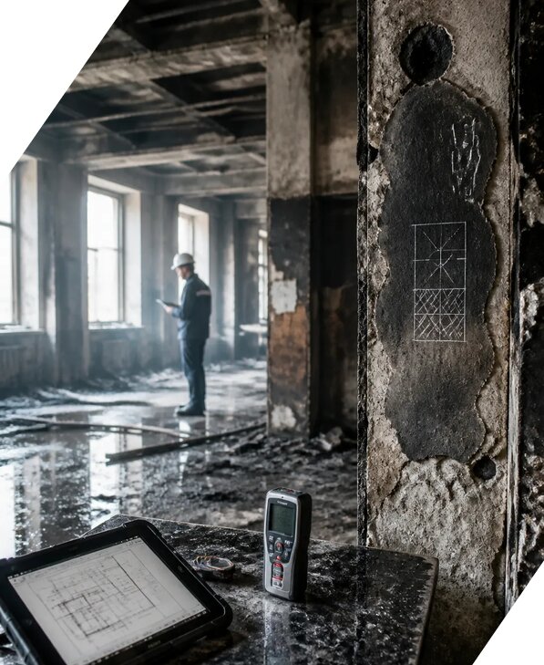 Обследование зданий после пожара в Луге от 15465 р. | ЭкспертизаРоссия