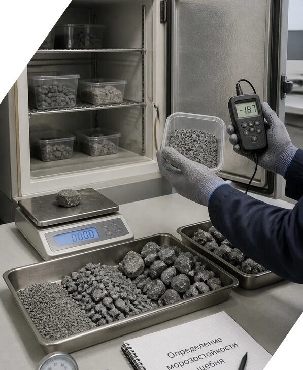 Определение морозостойкости щебня в Луге от 3609 р. | ЭкспертизаРоссия